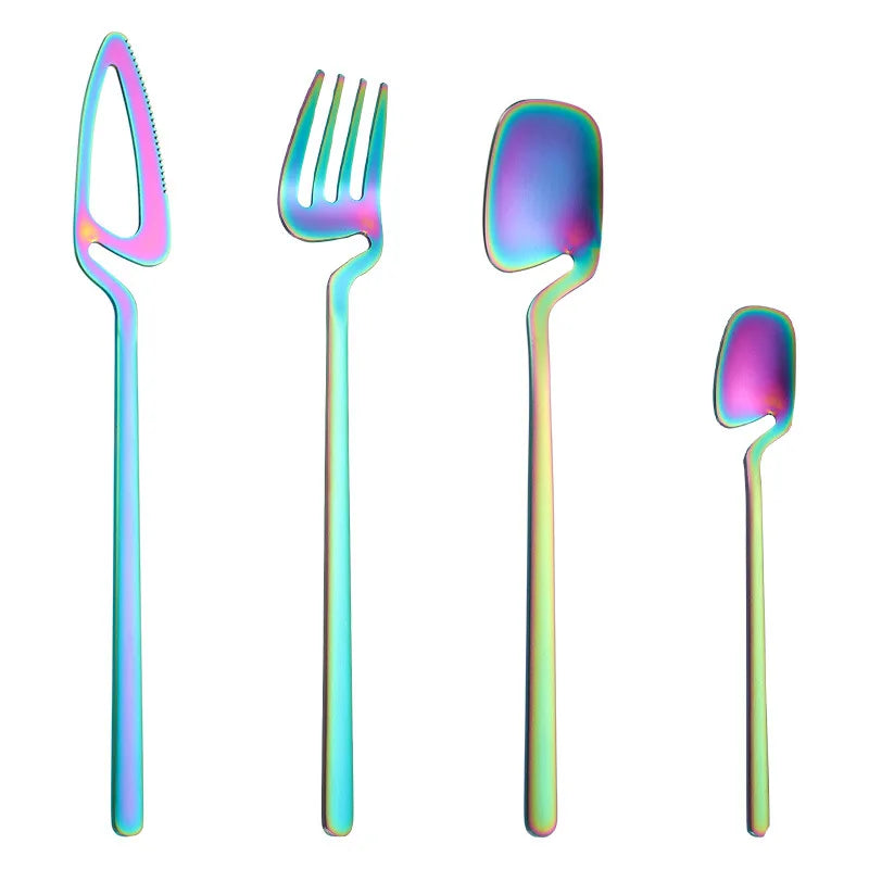 ATHÉNAS - Coffret de 4 couvert en acier inoxydable