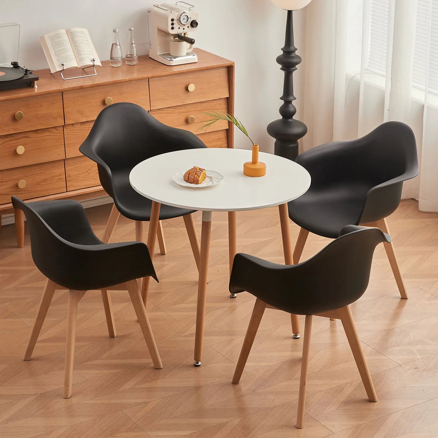 BIANCA - Lot de 4 chaises de table