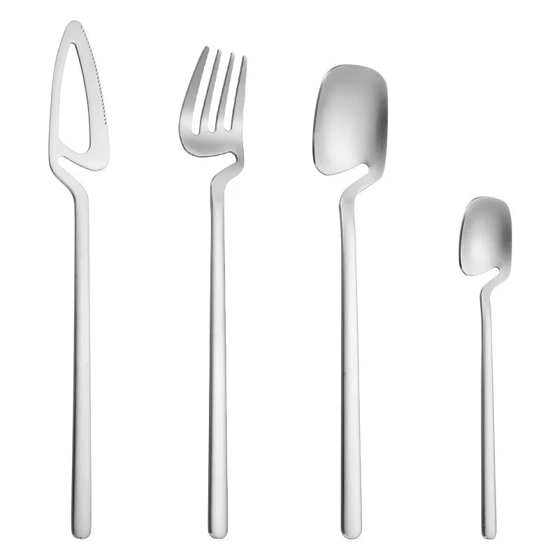 ATHÉNAS - Coffret de 4 couvert en acier inoxydable