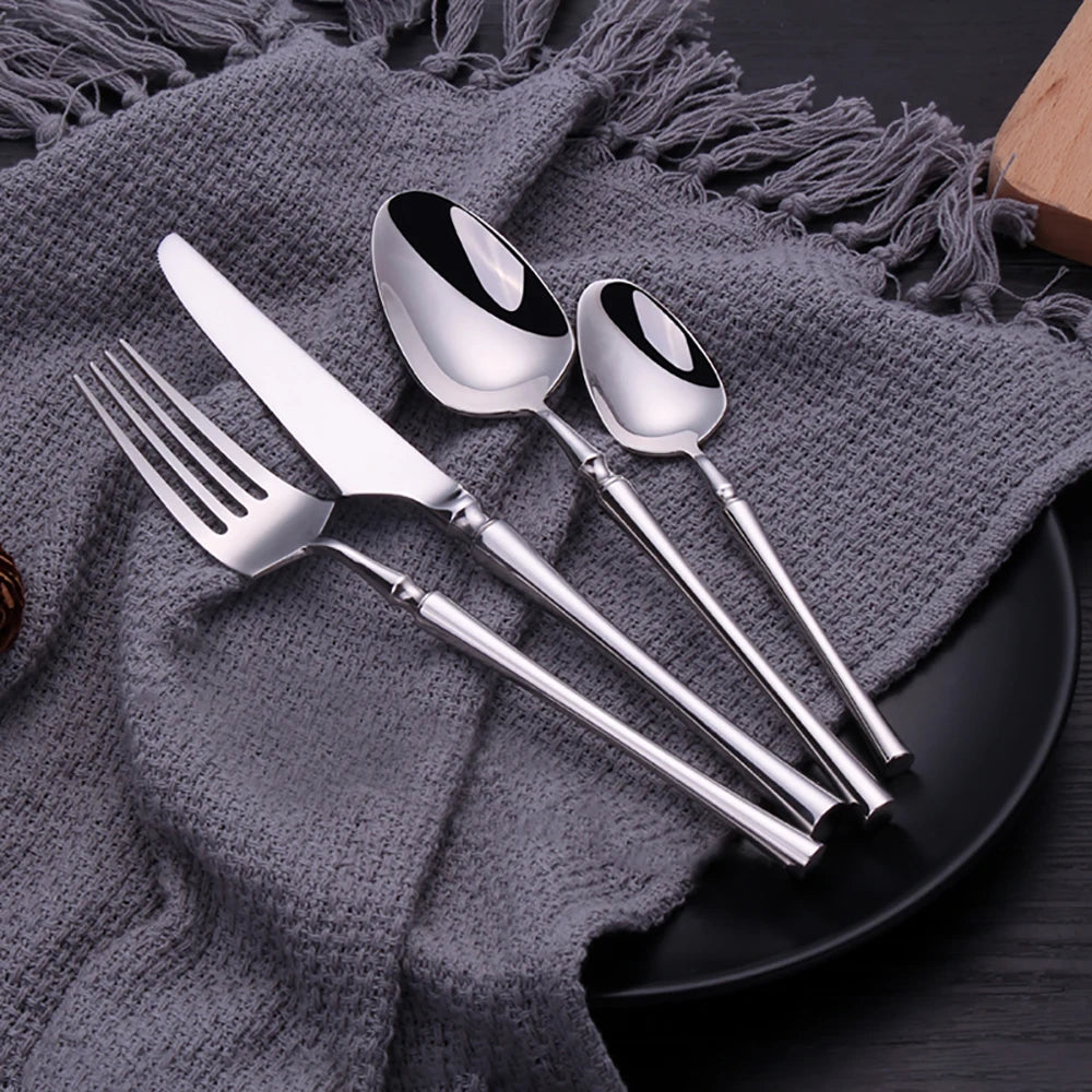 POSÉIDON - Coffret de 4 couverts en acier inoxydable