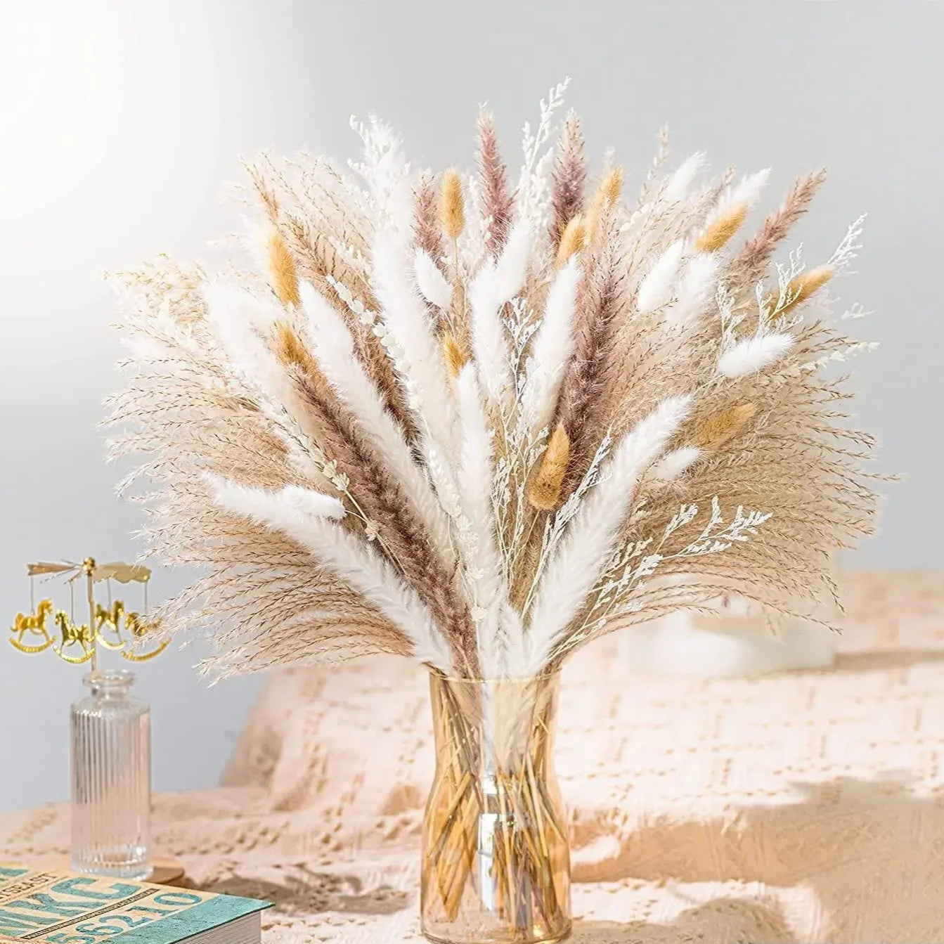 GJENG - Bouquet de fleurs séchées naturel