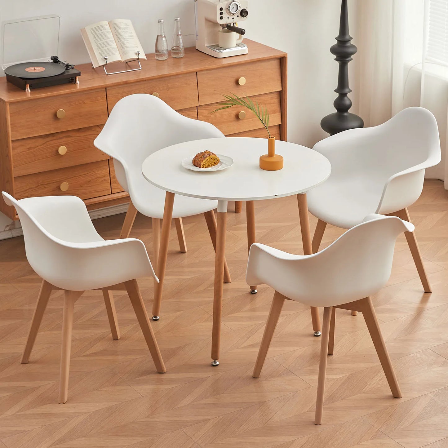 BIANCA - Lot de 4 chaises de table