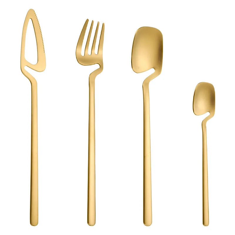 ATHÉNAS - Coffret de 4 couvert en acier inoxydable