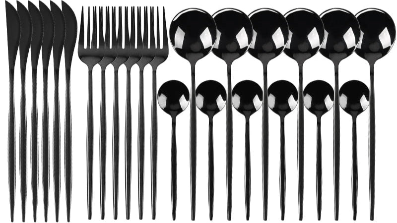 ACHILLE - Coffret de 24 couverts en acier inoxydable