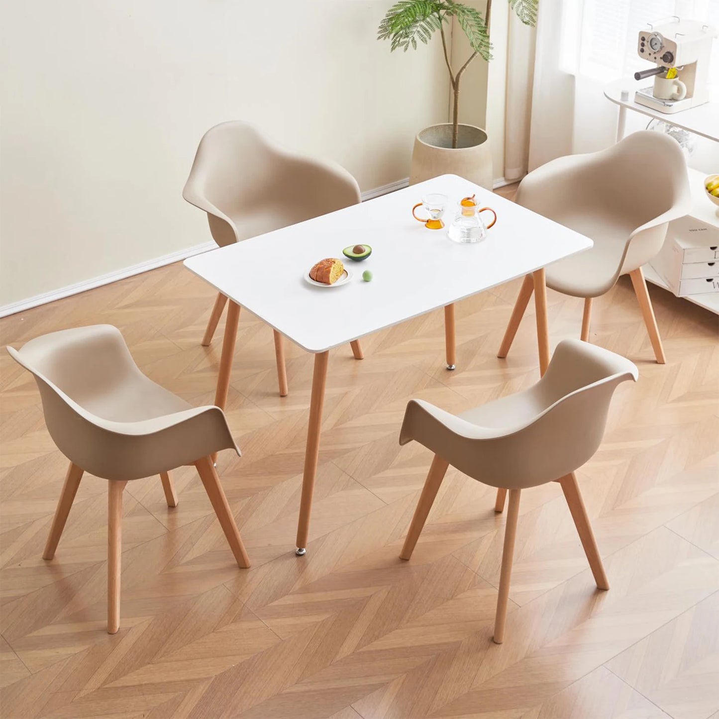 BIANCA - Lot de 4 chaises de table
