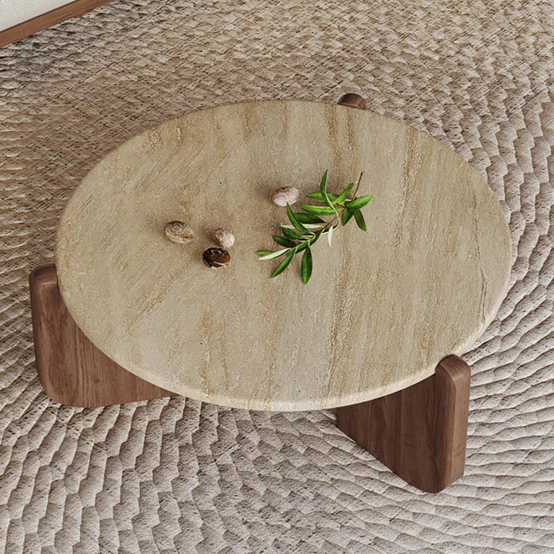 HEDDA - Table basse en travertin
