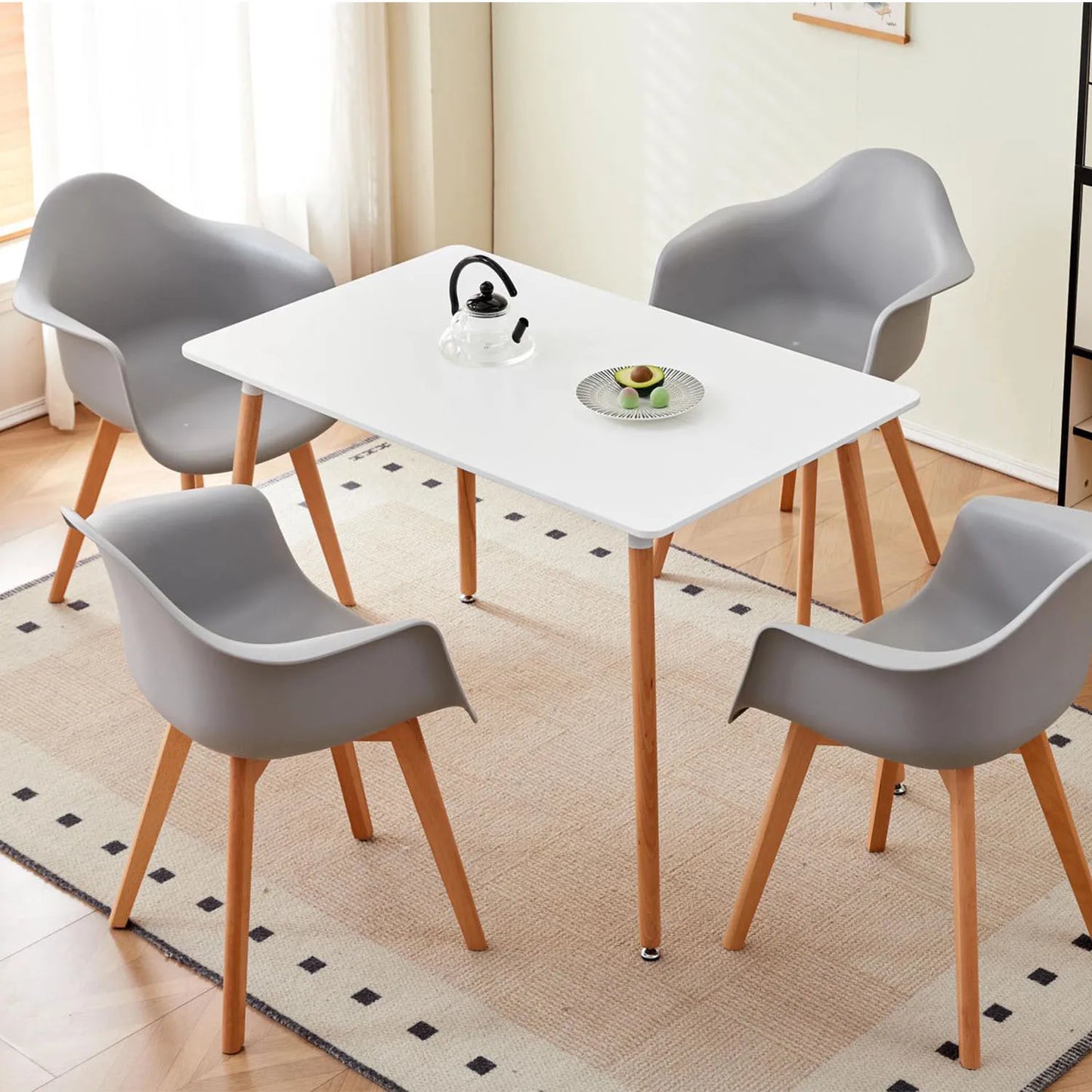 BIANCA - Lot de 4 chaises de table