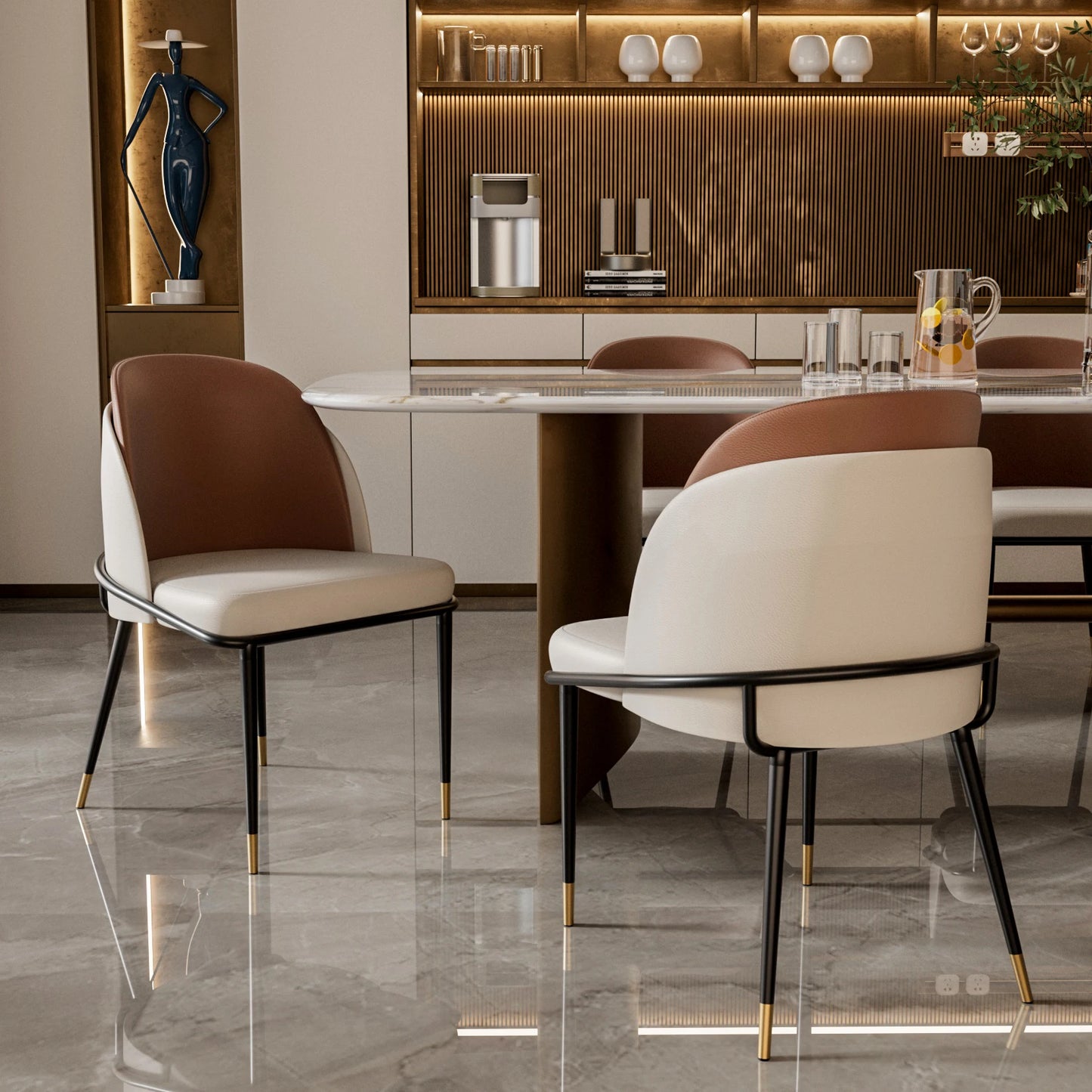 MIMO - Lot de 2 chaises de table