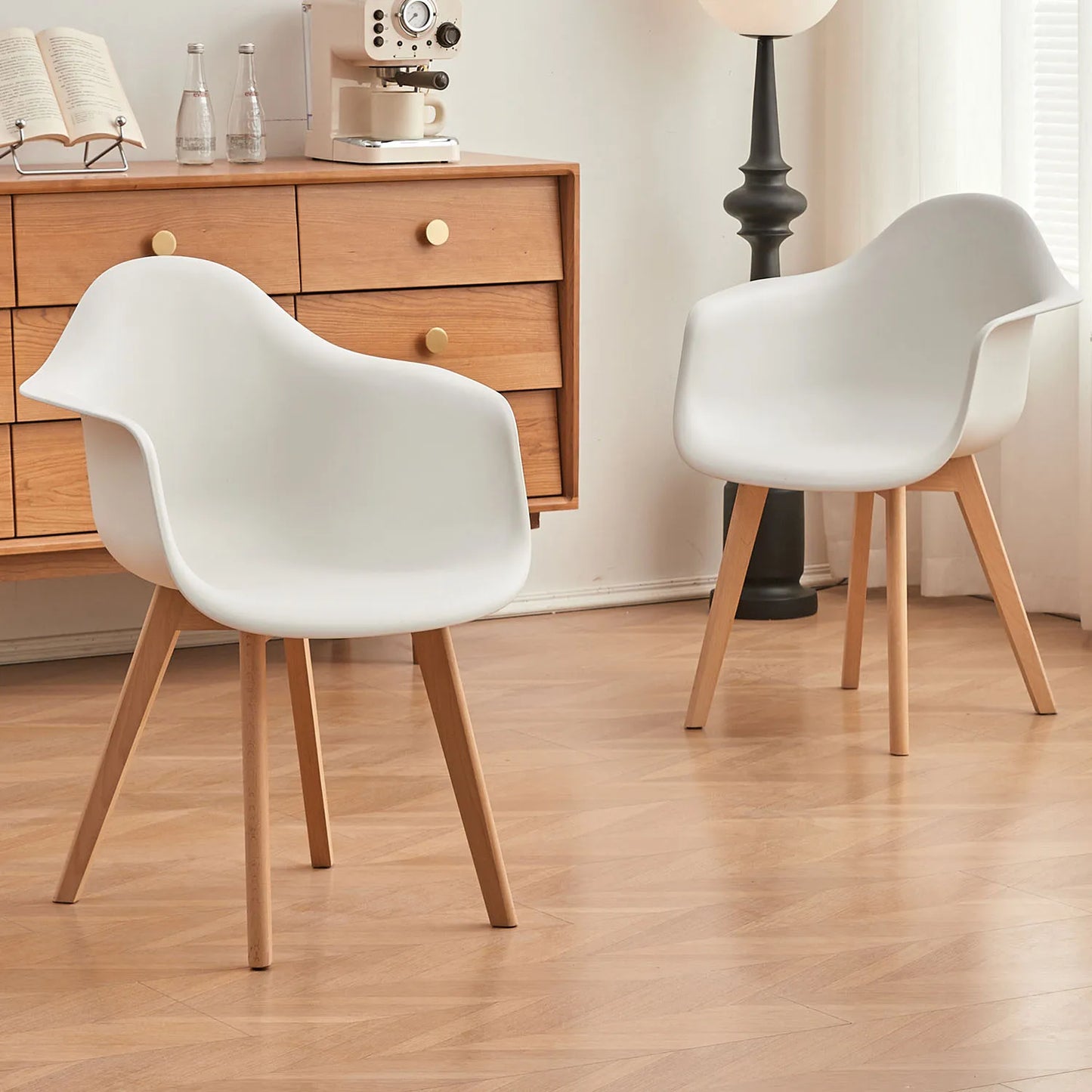 BIANCA - Lot de 4 chaises de table