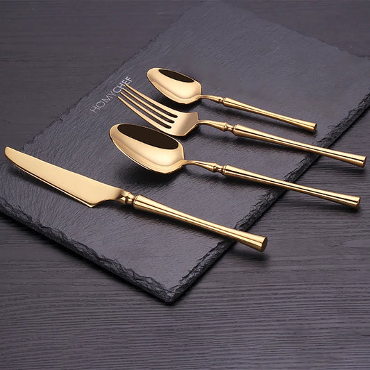 POSÉIDON - Coffret de 4 couverts en acier inoxydable