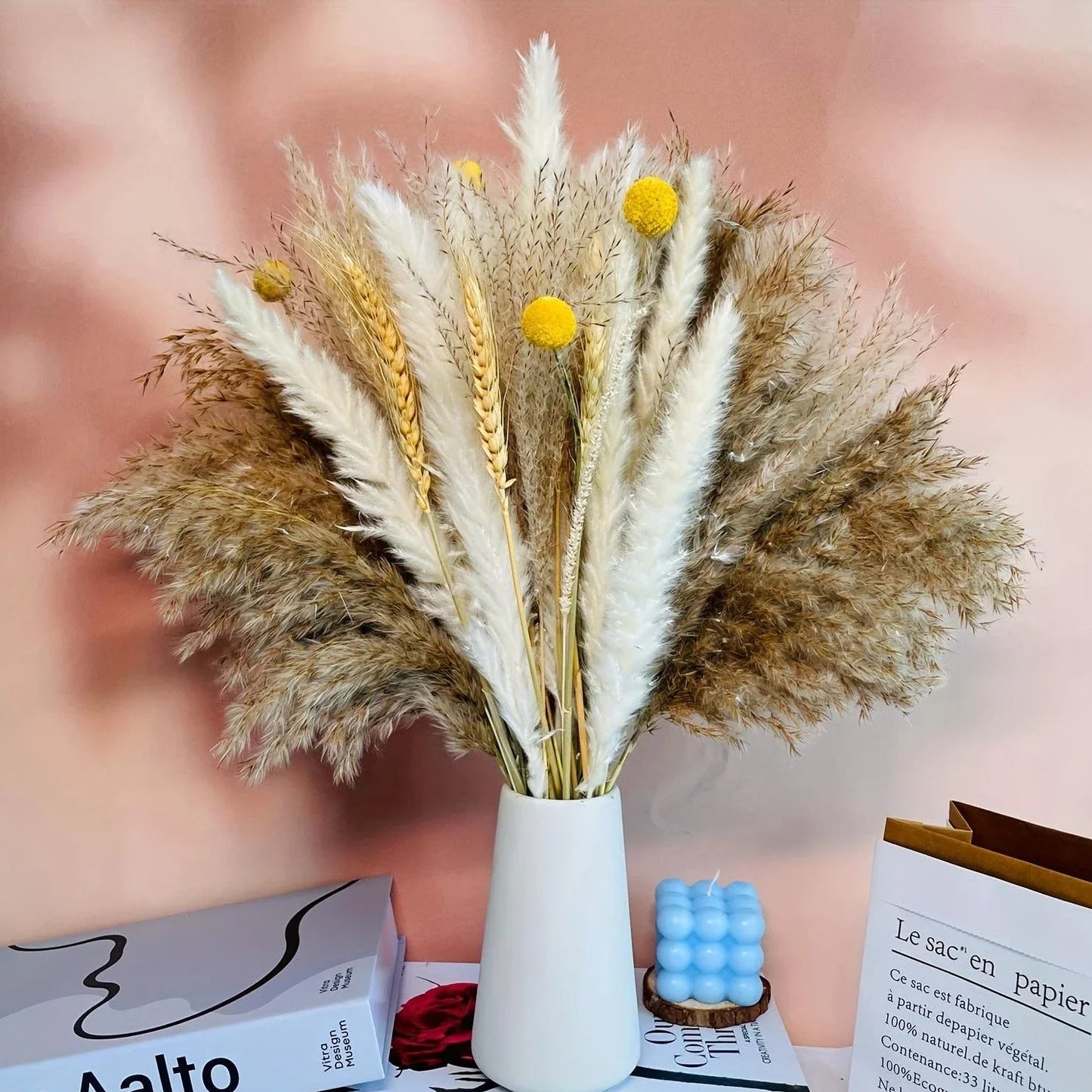 GJENG - Bouquet de fleurs séchées naturel