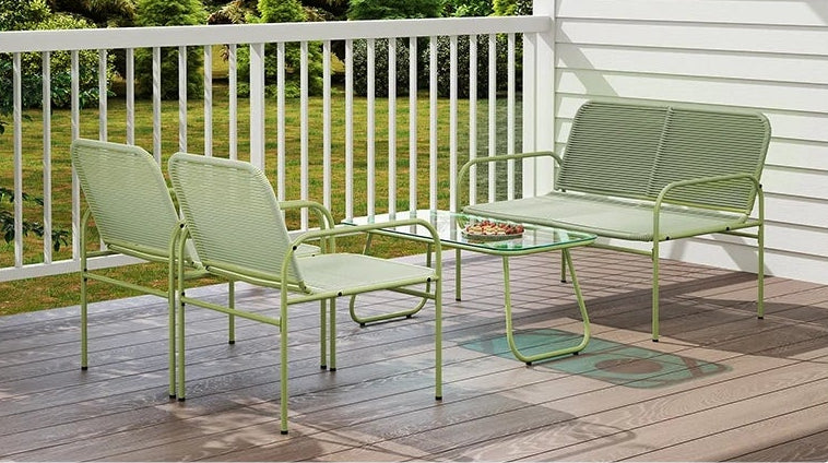 BÉATRICE - Salon de jardin en résine tressé