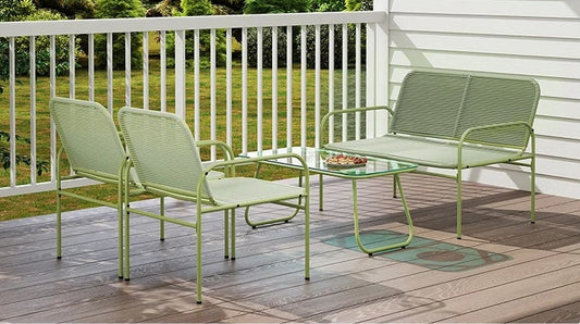 BÉATRICE - Salon de jardin en résine tressé