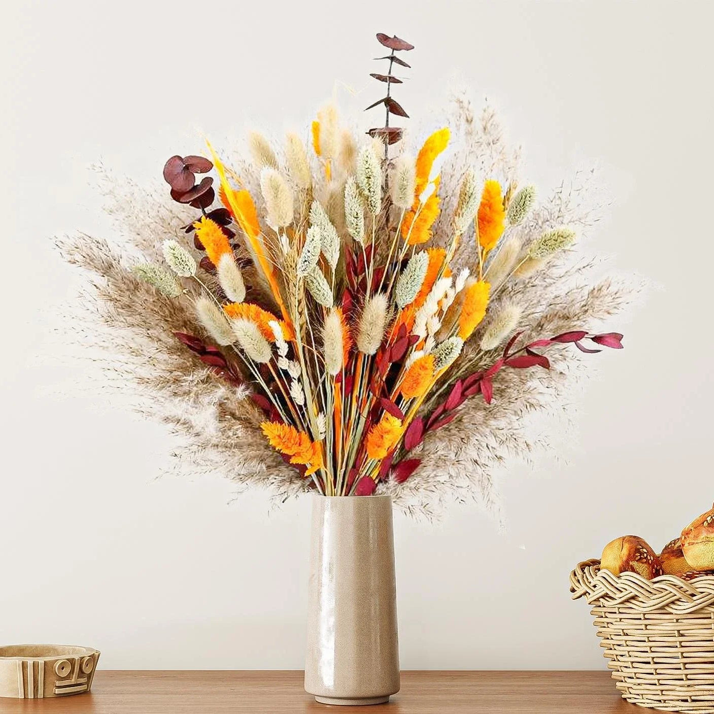 GJENG - Bouquet de fleurs séchées naturel